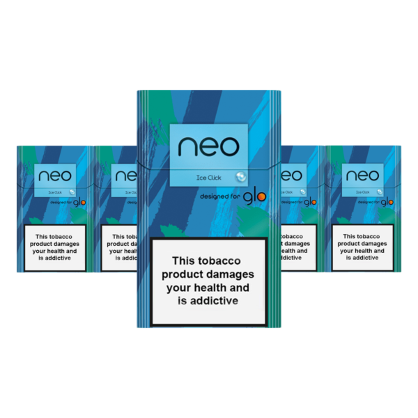 NEO Ice Click heatsticks till Glo, iskall smak, blå förpackning