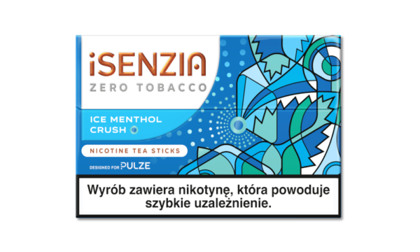 iSENZIA Ice Mentol Crush heatsticks till Pulze, iskall mentolsmaк, blå förpackning