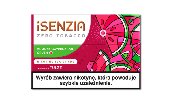 iSENZIA Summer Watermelon Crush Tabaksticks für Pulze, erfrischender Wassermelonengeschmack, grüne Verpackung