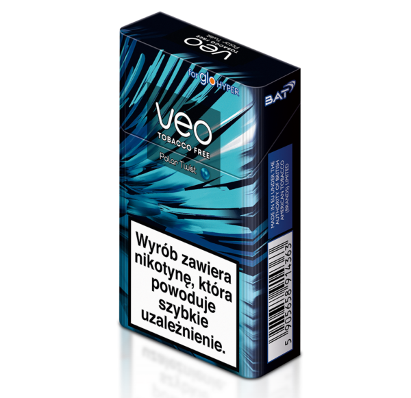 VEO Polar Twist Tabaksticks für Glo, erfrischender Minzgeschmack, eisblaue Verpackung