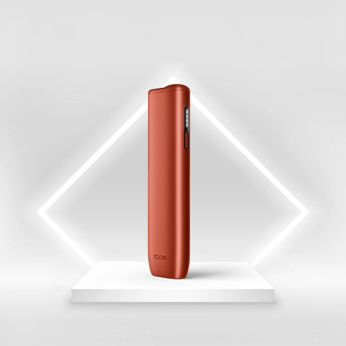 IQOS ILUMA i ONE Vivid Terracotta – front view of stylish tobacco heating device