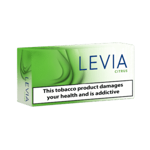 LEVIA Citrus tobacco-free sticks for IQOS ILUMA and ILUMA i – cooling lemon taste with fresh menthol effect, worldwide delivery