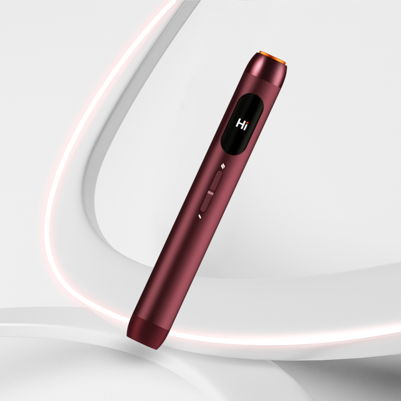 Glo Hilo Ruby side view showing compact design and dual heating system
