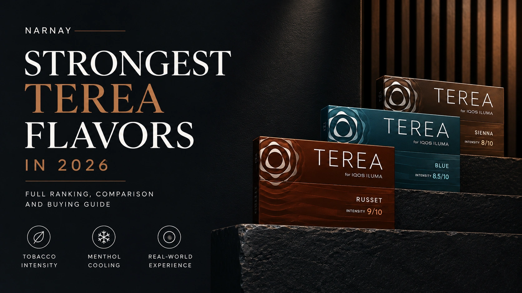 Strongest TEREA flavors in 2026 ranked by tobacco intensity and menthol cooling
